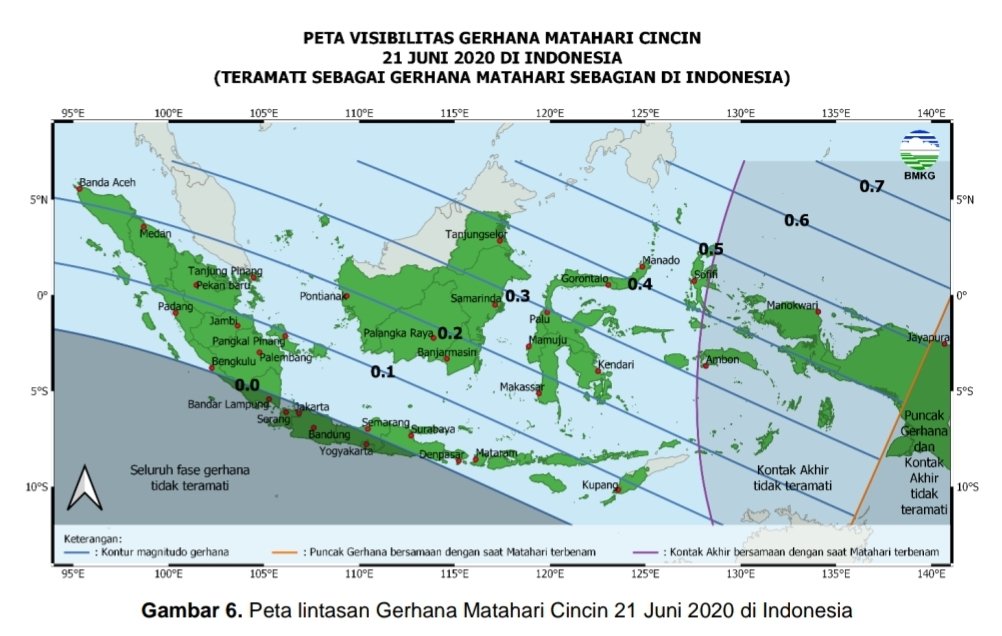 Daftar Kota Indonesia yang Bisa nonton Gerhana Matahari Cincin