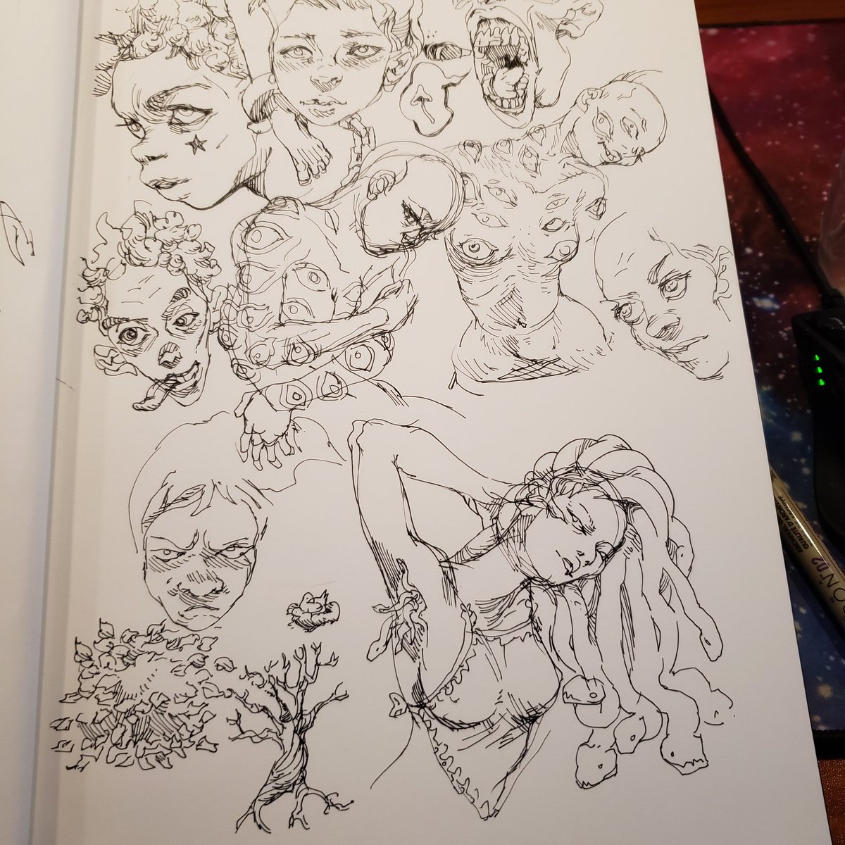 Some ink sketches from earlier 