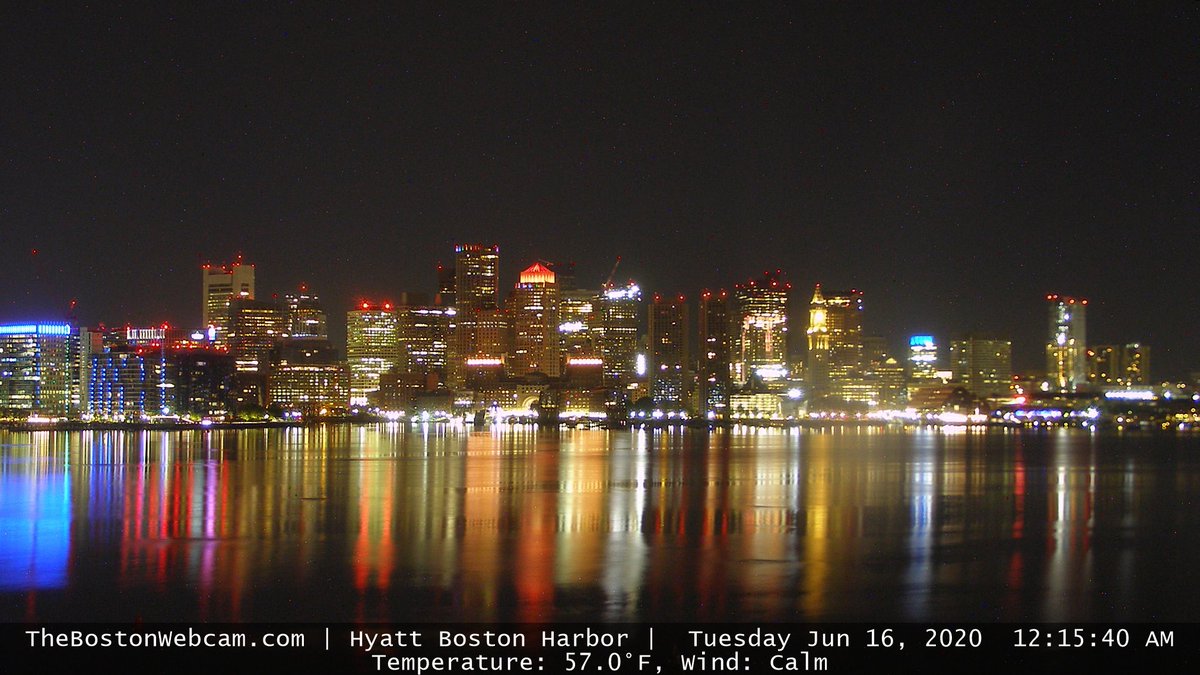 Nws Boston 12 15 Am The Beautiful Boston Skyline On A Pleasant Summer Night Ma