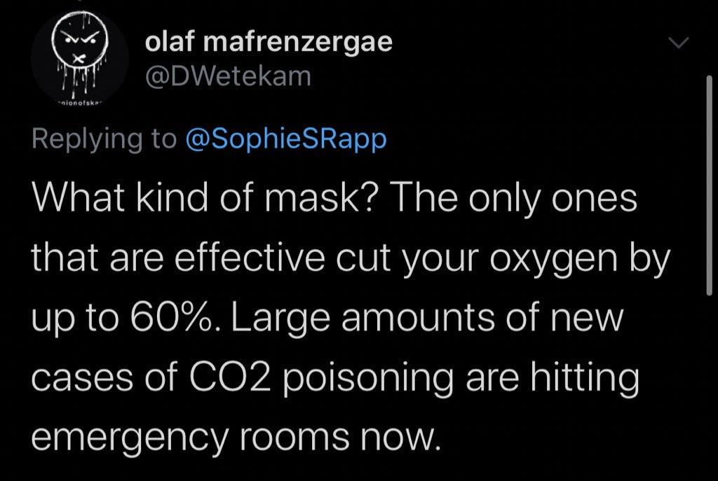 Emergency room doctor & poisoning specialist here to say that masks do not reduce oxygen or cause poisoning and have not led to ER visits.