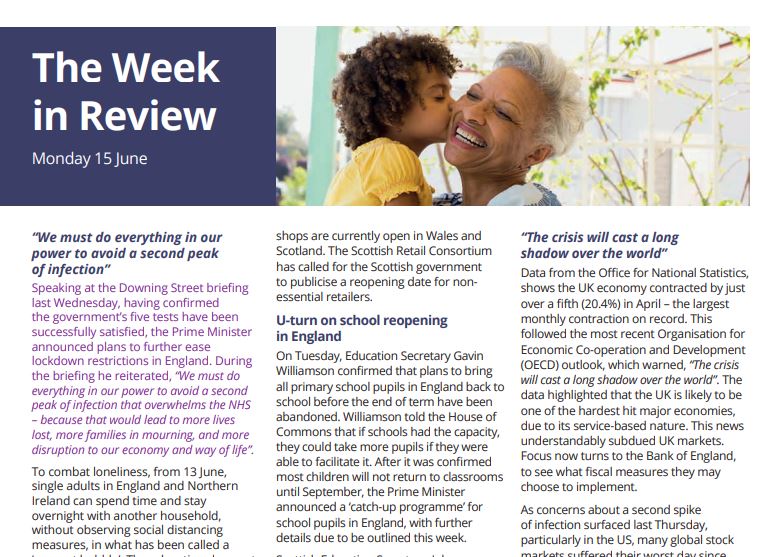 Did you visit the high street yesterday? Our latest Week In Review discusses the reopening of non-essential shops, the results of the first test and trace data, and the government u-turn on restarting some school classes in England www2.aquawm.co.uk/wp-content/upl… #StaySafe #StayInformed