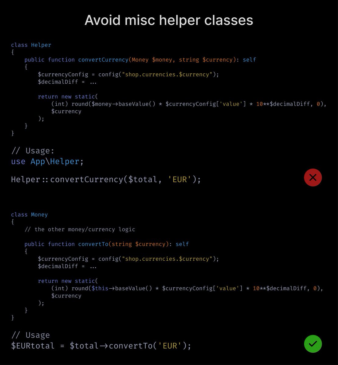 Avoid helper *classes*