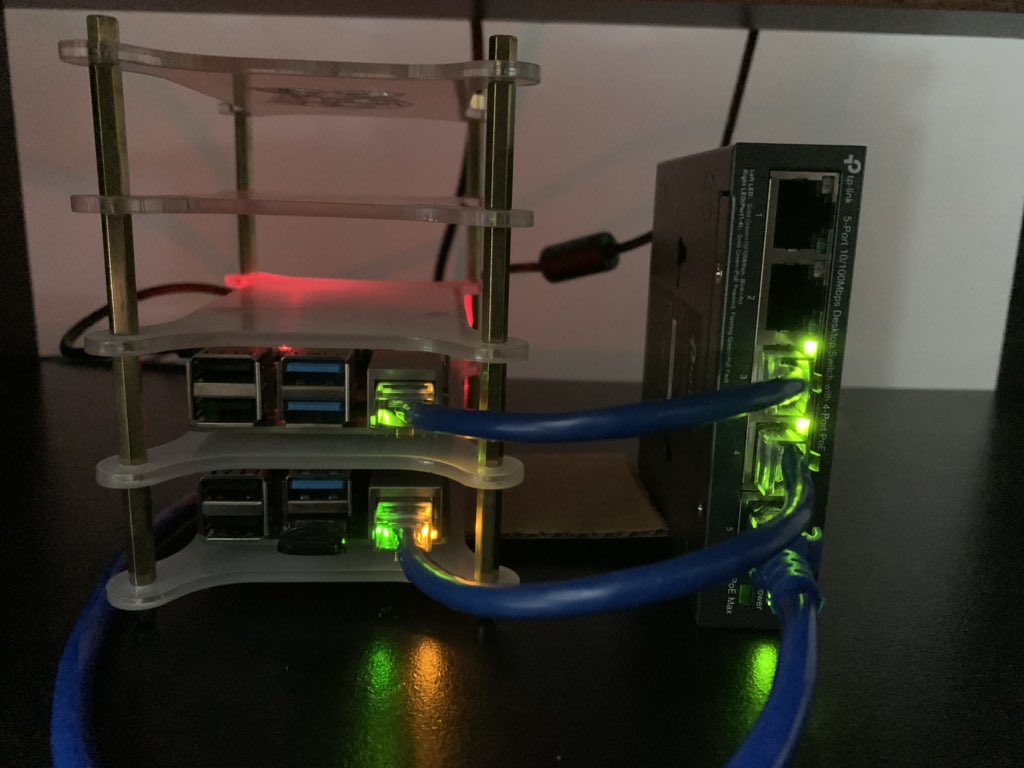 ruanbekker's tweet image. Busy recabling my #raspberrypi cluster before and after 

#cluster #raspberrypicluster