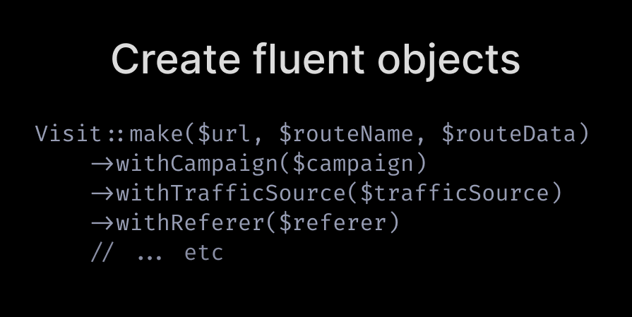 Create fluent objects