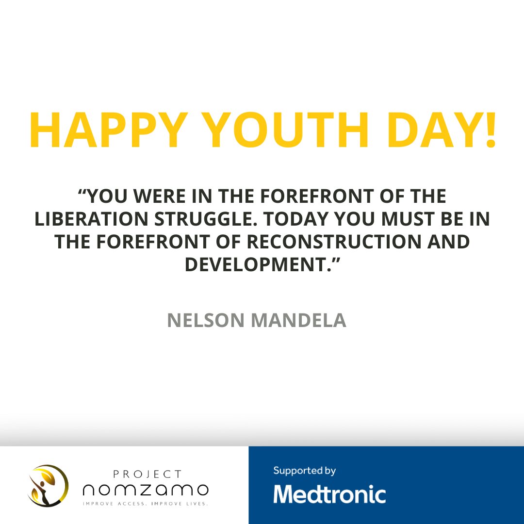 ProjectNomzamo's tweet photo. Nelson Mandela declared June 16th as South Africa Youth Day in 1995, &amp; left us with this inspiring but simple message for our youth: “You were in the forefront of the liberation struggle. Today you must be in the forefront of reconstruction and development.” Happy SA Youth Day! https://t.co/QGpAjThN0I