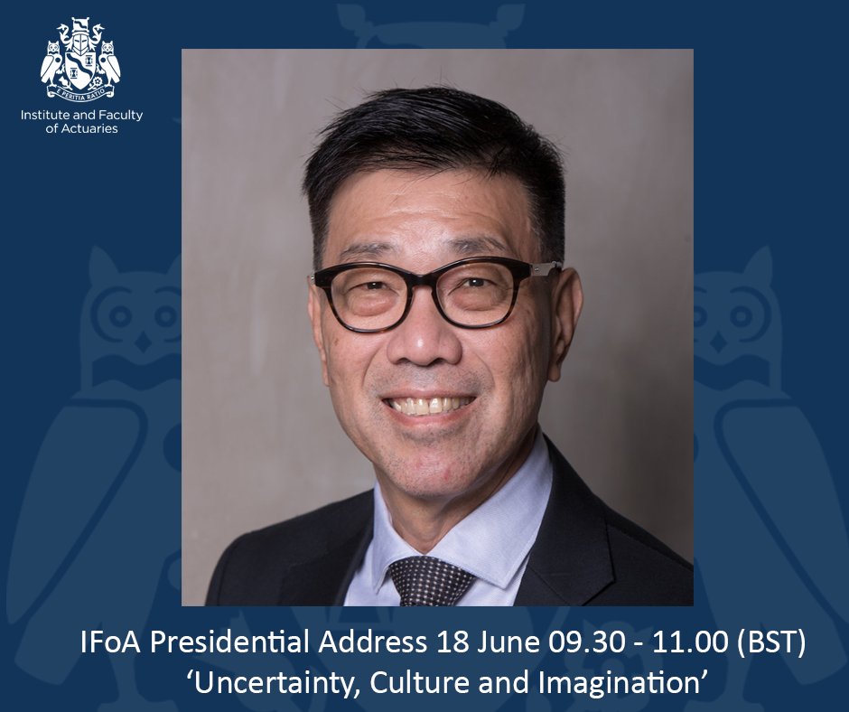 actuarynews's tweet photo. Join our new President, @tansueechieh as he delivers his inaugural Presidential Address this Thursday 18 June at 9:30 BST. Register now to take part at https://t.co/qKuczS8miX, or watch online live at https://t.co/AO0zoBgaQ6 https://t.co/OO4WguDDip