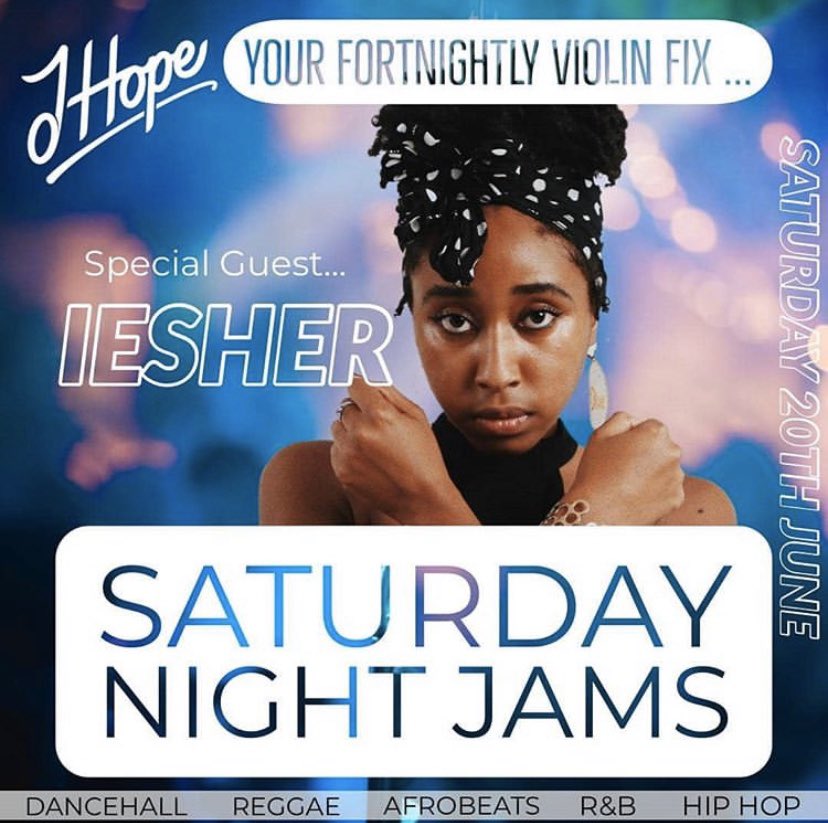 SilverMusicEnt's tweet photo. Lock into @JHopestrings ‘Saturday Night Jams’ on IG LIVE this Saturday (20/06) to catch @iesher performing her new singles! 

#Jhope #Iesher #SME #IGLive #NewMusic #upcomingartist #violinfix 
#saturdaynightjams https://t.co/4Y7smhtljr
