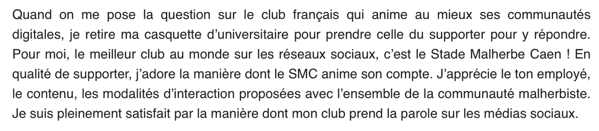 J'ai répondu aux questions d'<a href="/Anthony_Alyce/">Anthony Alyce</a> pour <a href="/Ecofoot/">Ecofoot.fr</a> sur l’animation des réseaux sociaux pratiquée par les clubs européens de football. Extrait : 
ecofoot.fr/analyse-boris-…