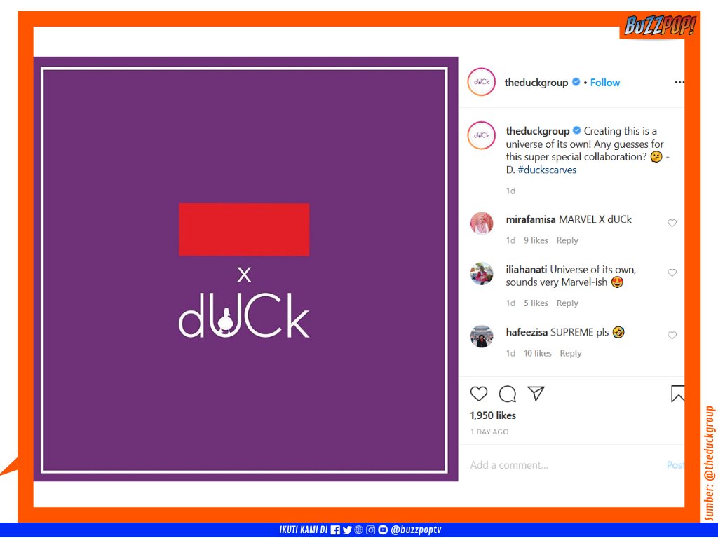 buzzpoptv's tweet image. #TriviaFilem - Tahukah anda bahawa sempena Hari Bapa tahun ini, @ThedUCkGroup dan @Marvel berkolaborasi untuk menghasilkan sebuah produk eksklusif dUCk edisi terhad?

Apakah produk itu? Nantikan pendedahan rasmi dUCk pada hari Rabu, 17 Jun 2020, 10:00pm nanti!

#marvelxduck