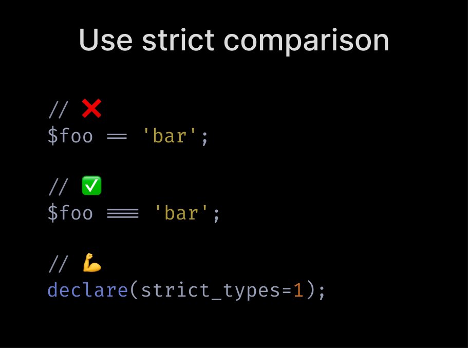Use strict comparison