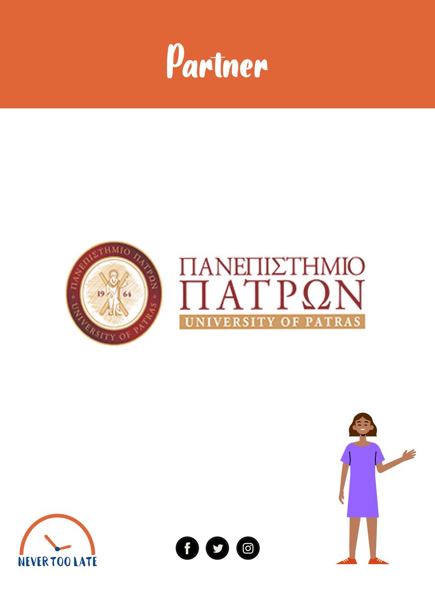 TEI WEST Πανεπιστήμιο Πατρών University of Patras (#Greece GR) institution expert in the design of innovative digital technologies for learning 🎯
#nevertoolate #nevertoolateeuproject #erasmusplus #adulteducation #learning #onlineeducation