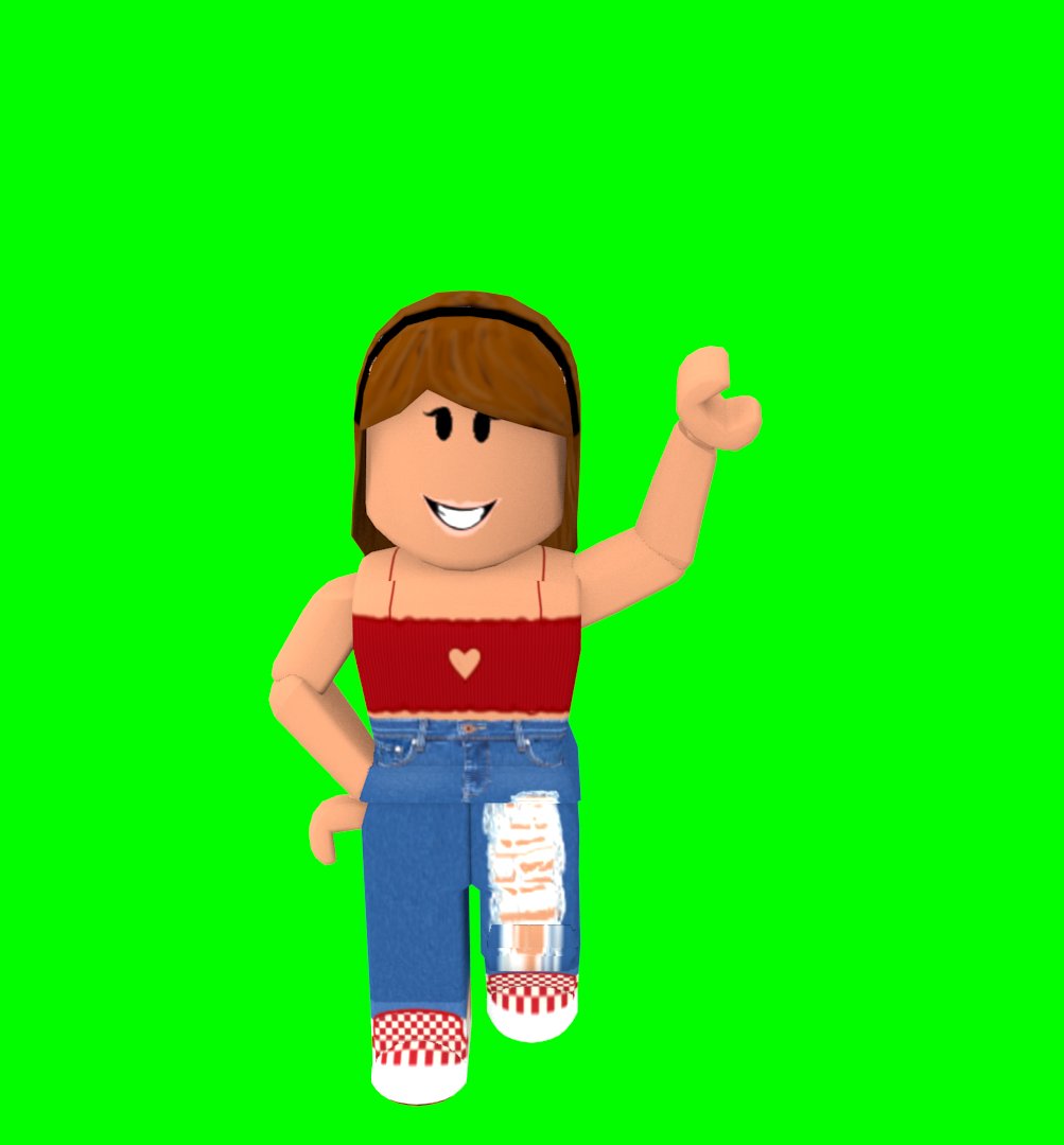 ROBLOX CHARACTER WAVING *preppy* GREEN SCREEN 