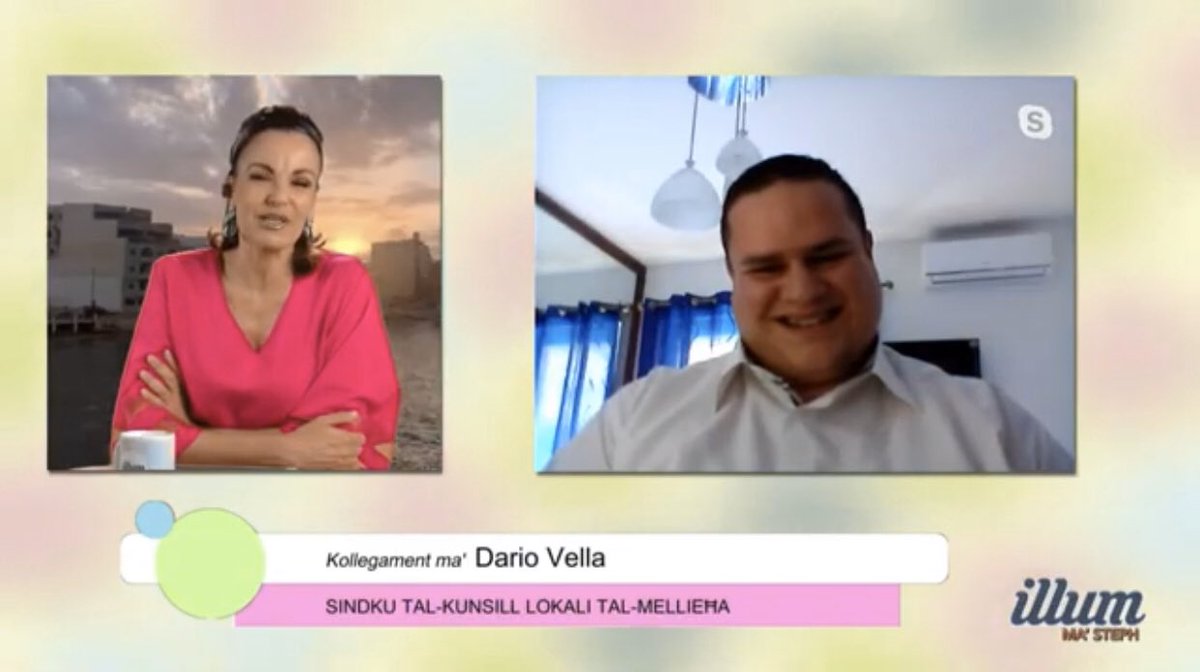 VellaDario's tweet photo. Bongu Hbieb, waqt il-Programm 🖥 #illummaSTEPH li xxandar fl-4 ta Gunju 2020, fejn tkellimna fuq il-Lokalita mill-isbah tal-Mellieha u l-hidma kontinwa tal-Kunsill.
#Grazzi
#Aktarhidma
#Qribkulhadd
#Mellieha #Manikata #Selmun #Ghadira
💛💙 https://t.co/vCH4LzKstn