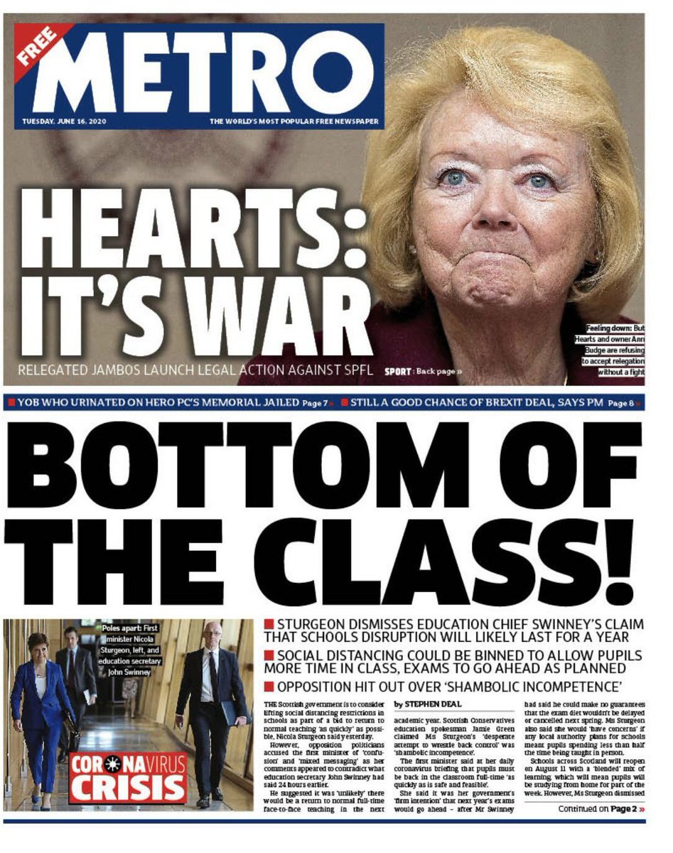 AndrewBowie_MP's tweet photo. Confusion and frustration from Scottish councils, teachers and most of all, parents on how and when schools will return. #MustTryHarder #BottomOfTheClass https://t.co/0MYB7cLYs1