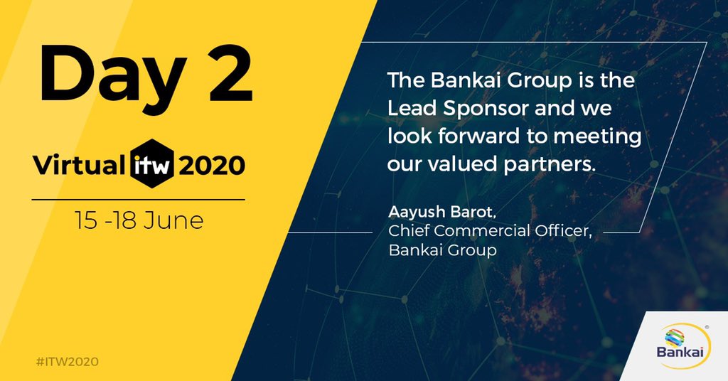 aayushbarot's tweet image. Day 2 #ITW2020 #thankyoucustomers for an amazing day 1. Looking forth to today’s meetings. #leadsponsor @Bankai_Group #watchout for our #fintech #security @VikasDesai13 @chanderhas_rana @rforon @NPeshwani @UttkarshMehta @AshayNashikkar