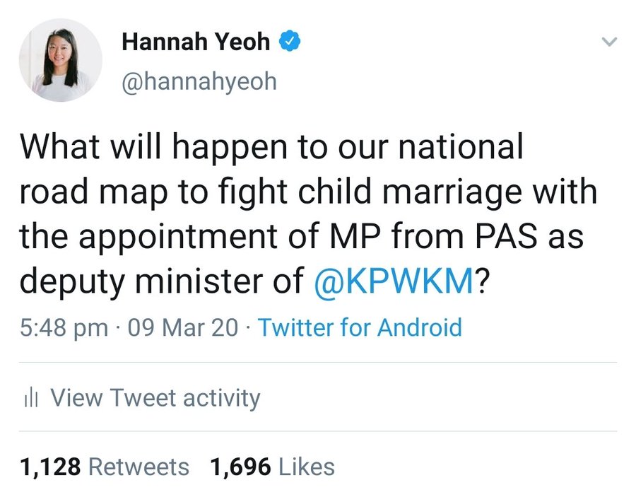 Hannah yeoh twitter