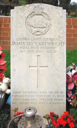 Today in 2007

Lance Corporal James Cartwright, aged 21 from London, and of Badger Squadron, 2nd Royal Tank Regiment, was killed in a road traffic accident, when his tank overturned in the As Sarraji District, south of Basra, Iraq 

Lest we ever Forget this brave young man 🏴󠁧󠁢󠁥󠁮󠁧󠁿🇬🇧