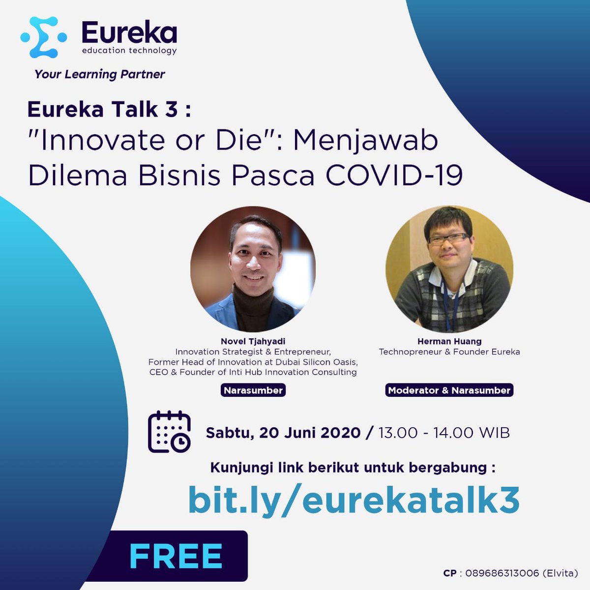 "#Innovate or Die?" Tidak melakukan apa-apa bukanlah pilihan bagi #bisnis bisnis saat ini untuk bertahan. Lesunya bisnis dan ekonomi justru bisa menjadi inspirasi dan pemacu untuk berinovasi dengan cepat dan #agile  bit.ly/eurekatalk3
#Webinars #Indonesia #talks