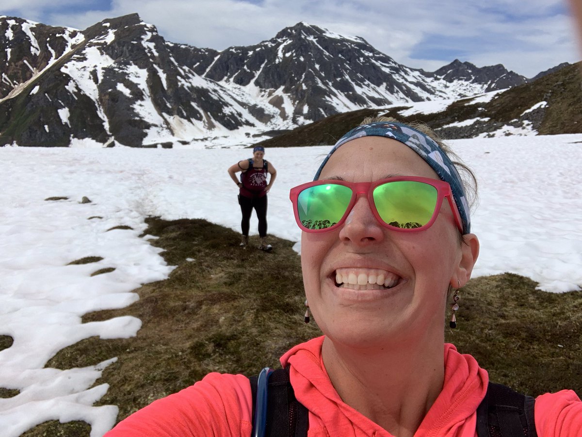 jolenemcdowell's tweet image. Yes we hike across #snowfields in mid-June, because we love #hatcherpass