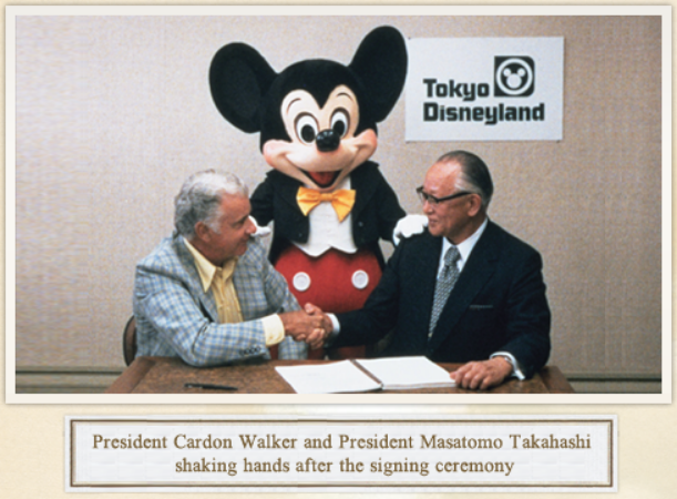 However, Mitsui thought Disney's demand for a 50 year deal with a 10% licence fee, and 5% of merchandise, was outrageous, especially as the US firm was investing none of its own money. Talks were called off several times. Ultimately, Takahashi brought everyone back to the table.