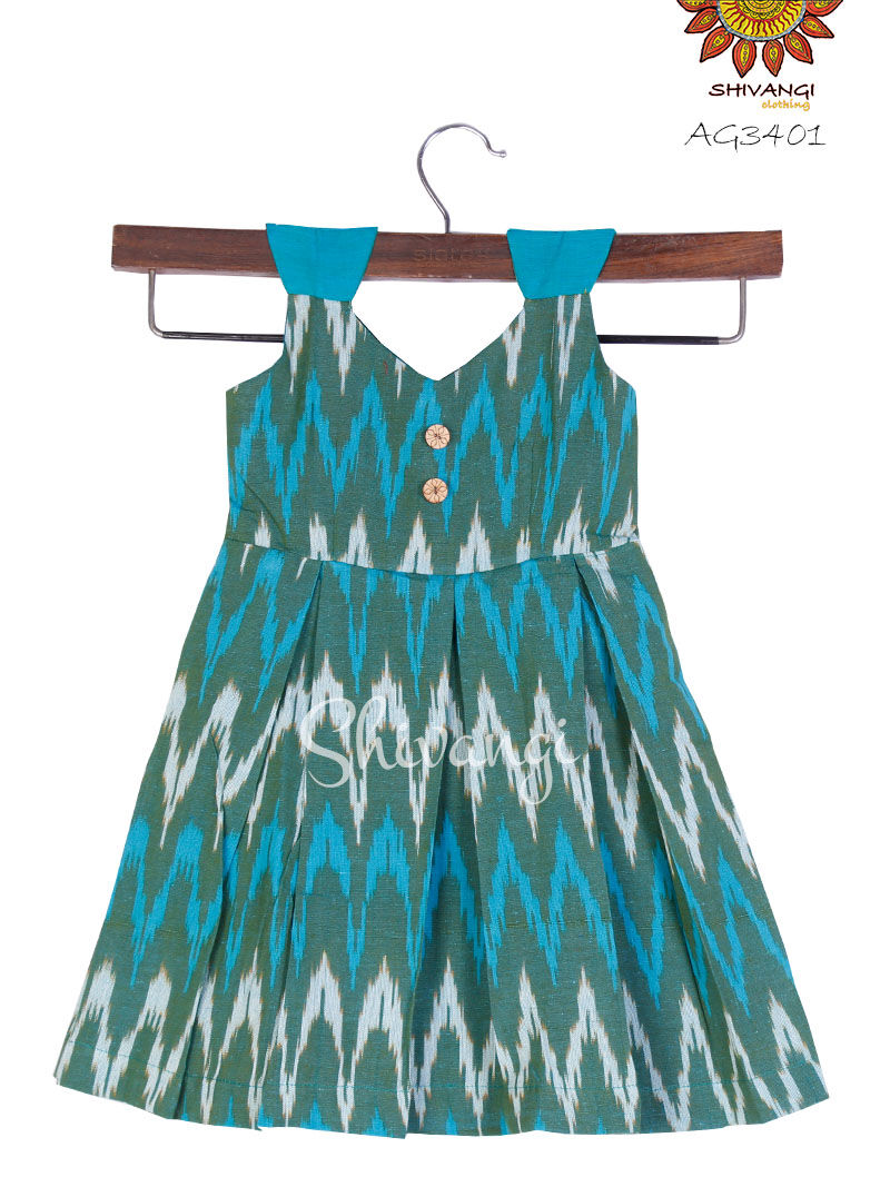 ikkat cotton frocks for babies