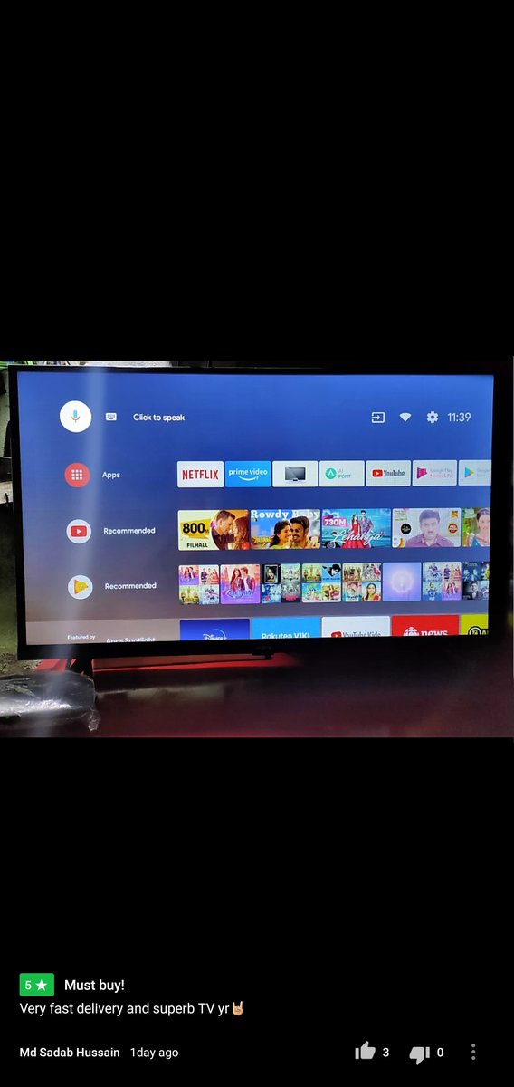 MadhavSheth1's tweet photo. With high rating scores of 4.3/5 on Flipkart, glad to see users appreciating our first venture in the smart TV segment and loving the #RealPicture #RealSound experience the #realmeSmartTV has to offer!
Truly the #ChoiceOfIndia! https://t.co/ZpG6nFDh0Y