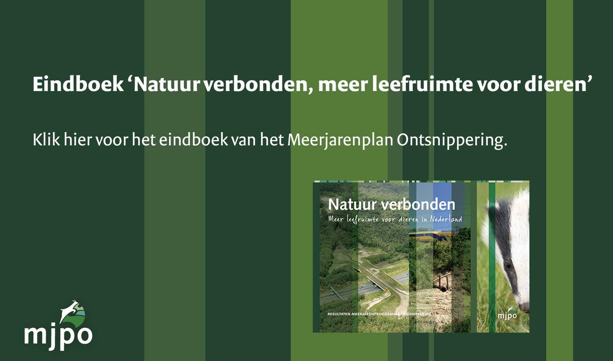 Het eindboek MJPO is nu te downloaden op de website mjpo.nl! Een volledig overzicht van 15 jaar ontsnipperen met bijdragen van o.a. fotograaf Hans van der Meer en columnist @CasparJanssen.