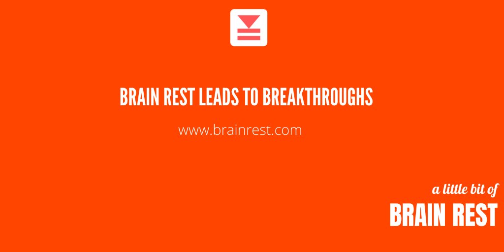 brain_rest_'s tweet image. Productivity increases and stress decreases when we take a brain rest. Visit brainrest.com to learn how.