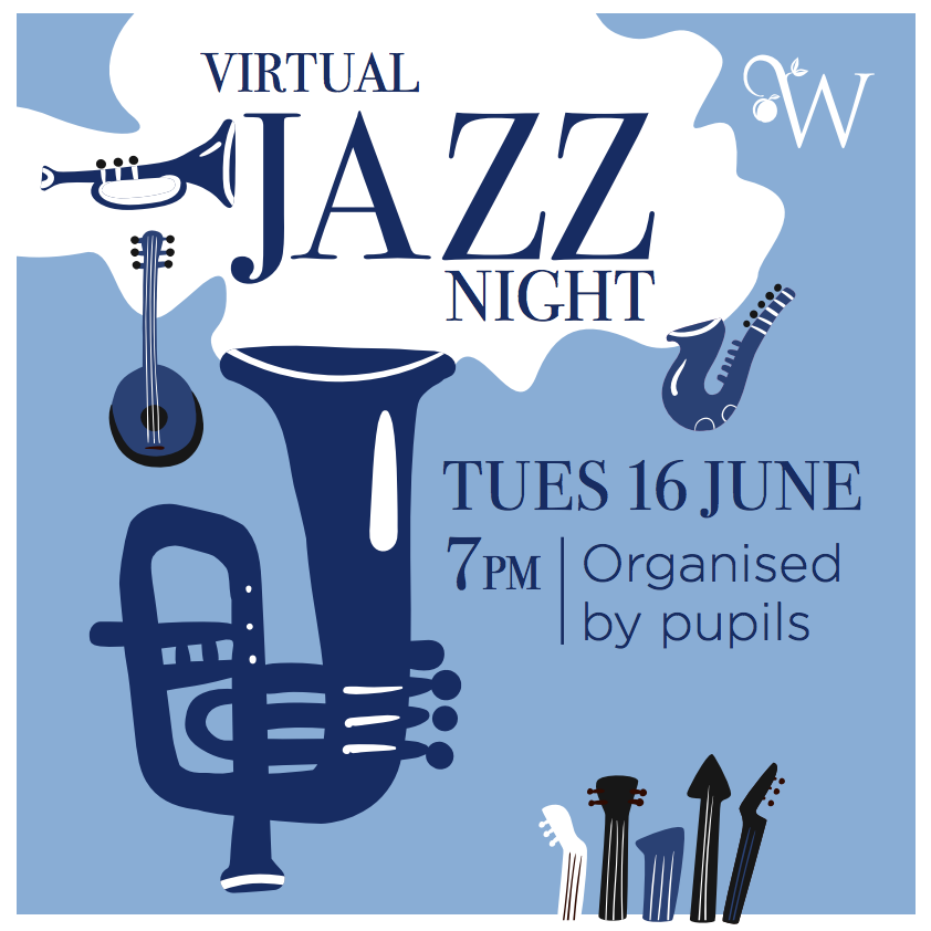 It's today! Our first Virtual Concert @WimbledonHigh #JazzNightWHS - ably put together by @MusicRep_WHS with fantastic performances from #Year7WHS to #Year13WHS. Link on Firefly, emailed to all pupils. Tune in from 7pm to enjoy the WHS Jazz Club! @GDST #guidedhomelearning