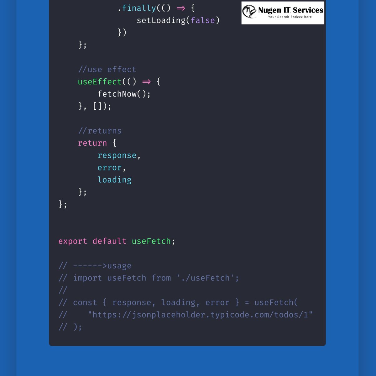 _Nugen_'s tweet photo. Day 2 of Nugen hacks day!
Reactjs
Usefetch hooks 👩💻
#100DaysOfCode #100DaysOfDesign #javascript #CodeNewbie #100daysofmachineleanrning #coding #programming #code #reactjs #WomenInSTEM #womenWhoCode #coder #webdev #FolloForFolloBack #FolloMe
@_Nugen_ ☺ https://t.co/jokqIrpEpl