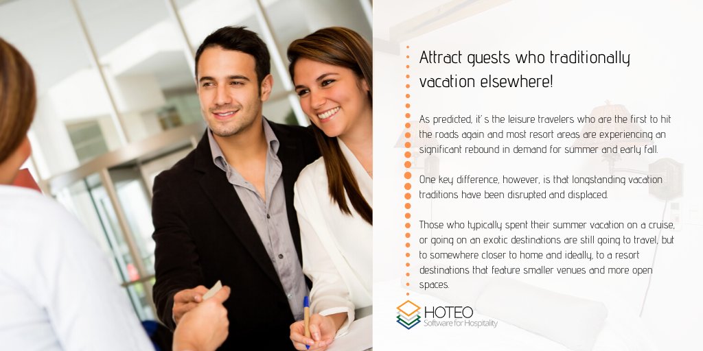HoteoSoftware's tweet photo. Use this summer to attract guests who traditionally vacation elsewhere!

#HOTEOsoftwareforhotels #vacation2020 #howtoatrractguests https://t.co/aFPYoYQU23