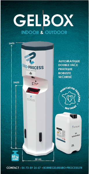 Anticipa's tweet photo. #EuroProcess et #Vitalac ont associé leurs savoir-faire pour fabriquer le 1er distributeur automatique de gel hydroalcoolique 100% breton. Autonome et connecté, le distributeur s'utilise à l'intérieur et à l'extérieur et est personnalisable.
Plus d'infos 👉https://t.co/vPvFiz4jia https://t.co/8exgJK5UQp