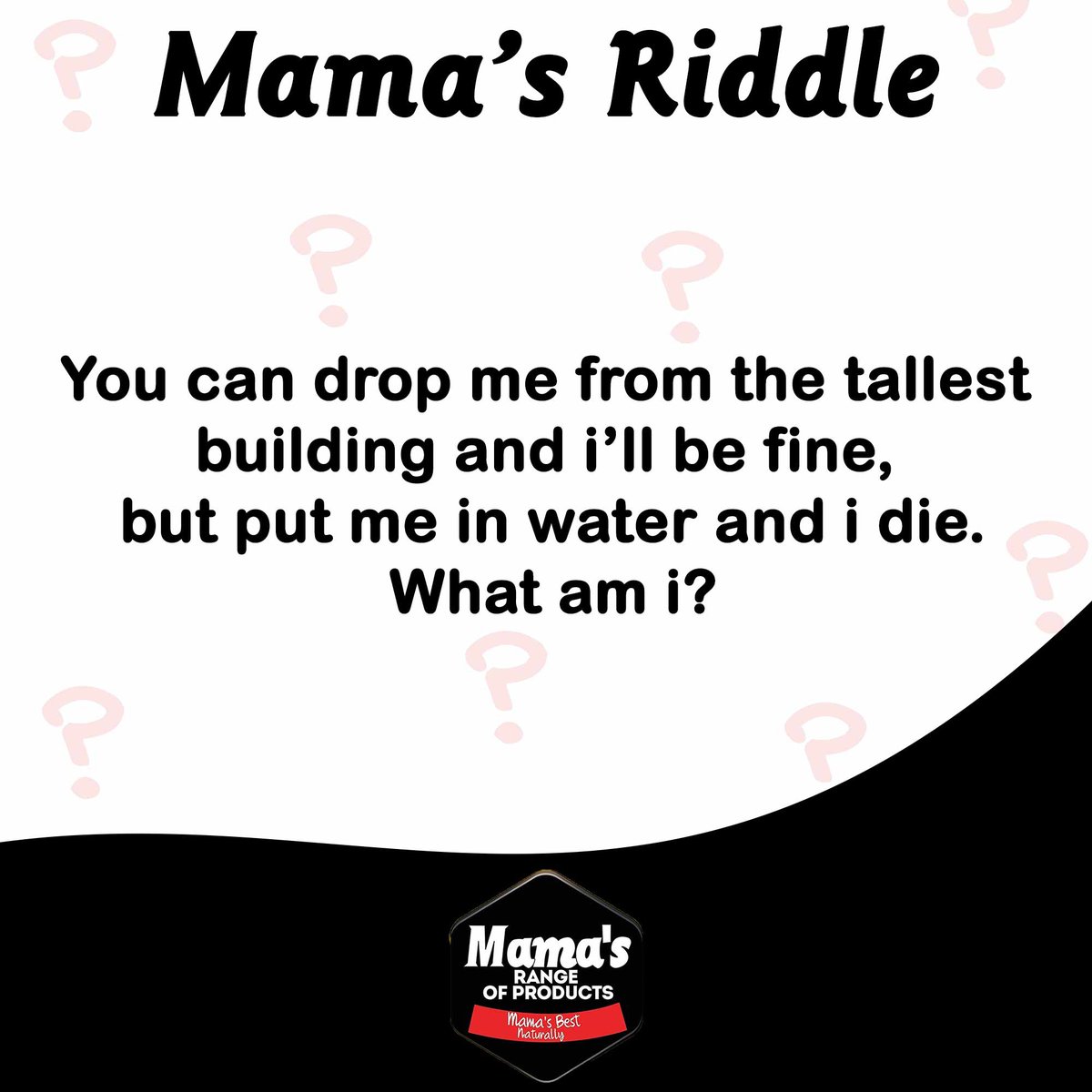 MamasFarmgold's tweet image. Let your brain go for a jog and solve this for a hamper from Mama. Hint: I can be in any colour too.
#MamasRiddle #Solveme #Mamasbeenthinkingtoo #Mamasbestnaturally