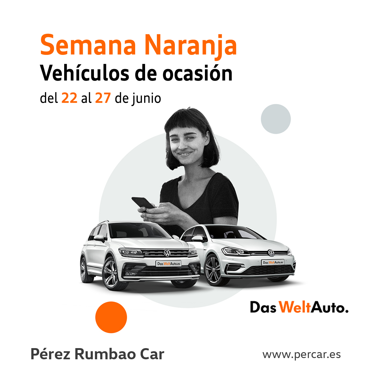 Solo en la 🔸🔸 Semana Naranja 🔸🔸 de Percar encontrarás más de 100 #Volkswagen seminuevos con descuentos especiales. Solicita tu oferta online o fija una cita previa, aquí 👉ow.ly/LBdn50A7MzO  #PromociónVolkswagen #DasWeltAuto #cocheocasión