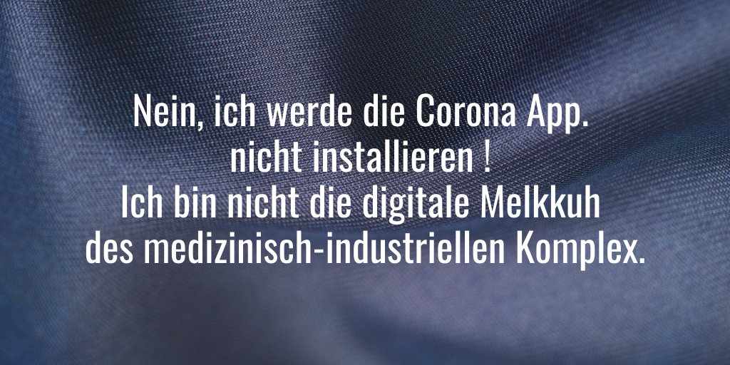 manuelaforster's tweet photo. Ich bin schon neugierig wie diese App sich in der Praxis bewähren wird. Viel Hoffnung habe ich ja nicht. Ich mein' der Spahn hat bei #Corona bisher nicht geglänzt, er wird jetzt nicht damit anfangen.

#COVID19 #Spahnsinn #Pandemimimi #DeepStateVirus #CoronaApp #Absurdistan #QAnon https://t.co/ZwCj5RRYtP
