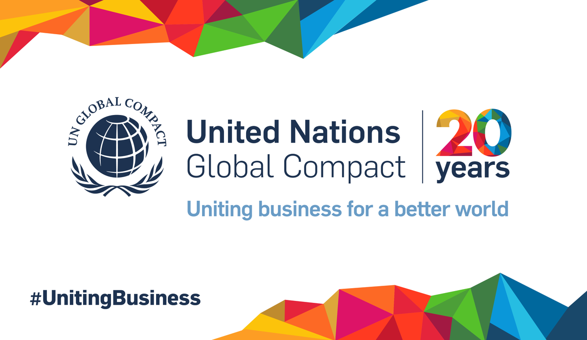 Congratulations to the UN Global Compact on their 20th anniversary! Members of our team are attending their virtual #LeadersSummit today. This year's summit marks 20 years of uniting business for a better world #sustainability #unitingbusiness