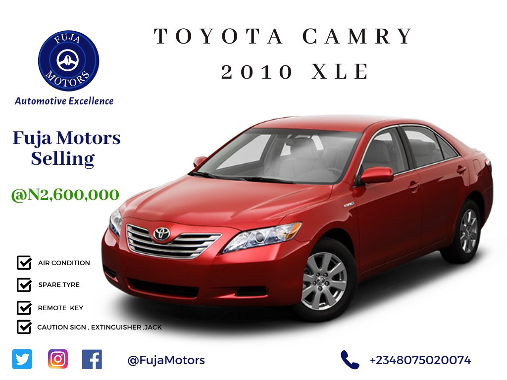 FujaMotors's tweet image. TOYOTA CAMRY 2010 XLE! #ThinkValue #ThinkFujaMotors