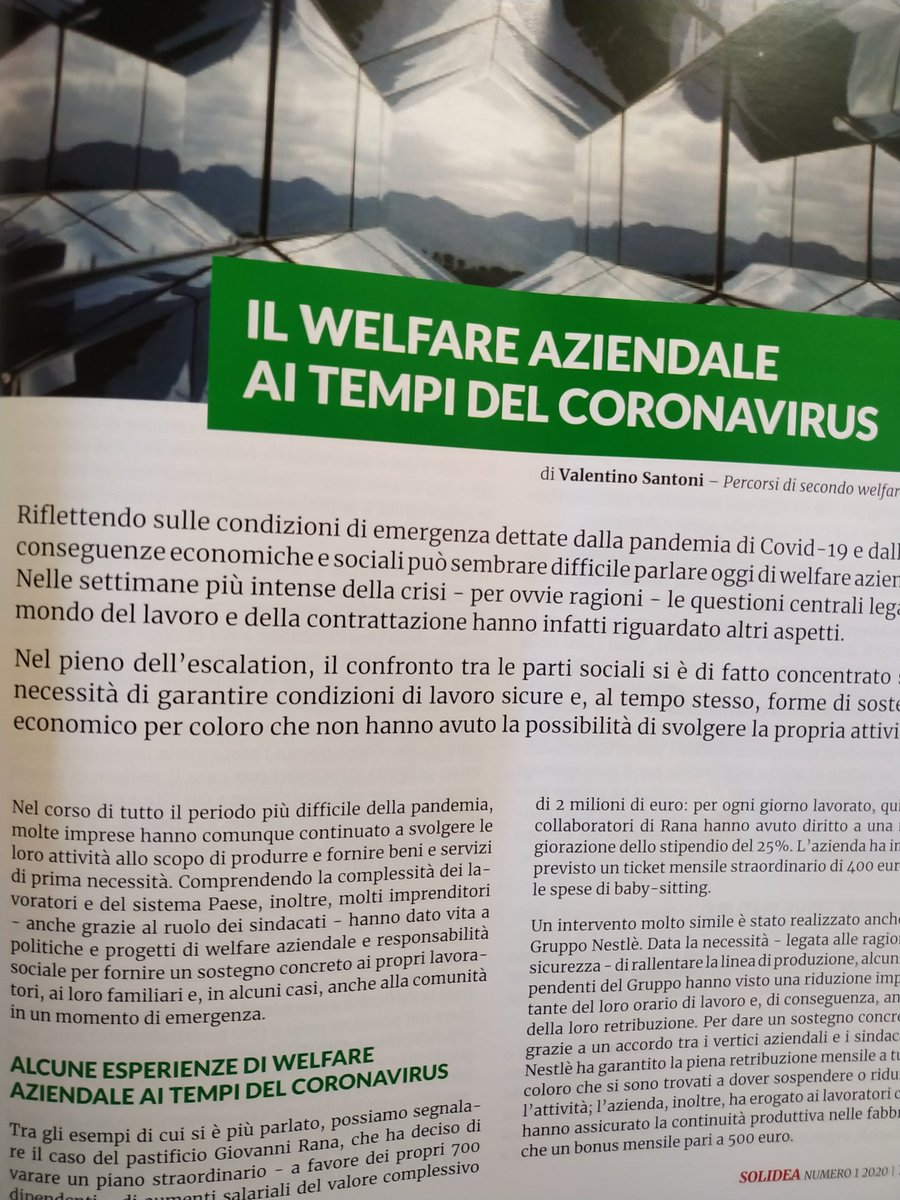 valen_santoni's tweet photo. È arrivato il numero di Rivista Solidea che con @FrancaMaino e @elicibinel abbiamo contribuito a scrivere. Si parla di #WelfareAziendale, delle sfide del Covid-19 e delle opportunità legate alla creazione di #reti multi-attore.

Qui maggiori info👉https://t.co/6buUQP6QPp https://t.co/nNTsxfoxCF