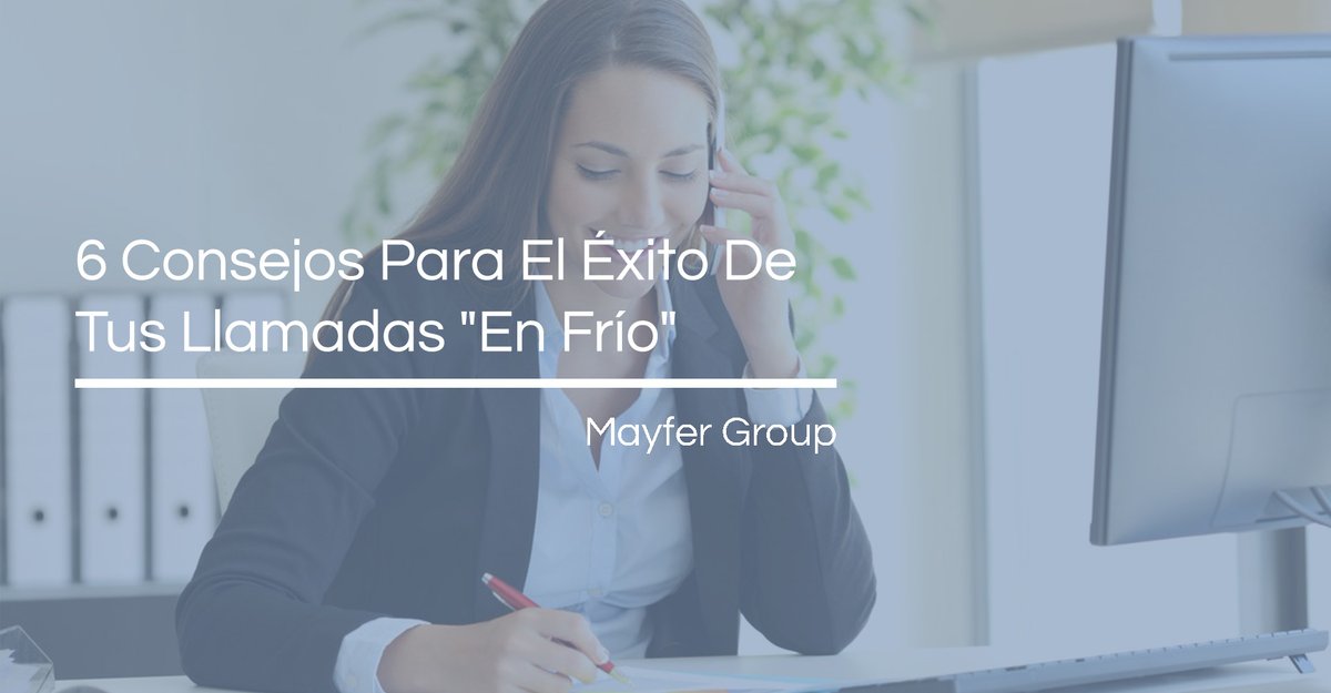 GroupMayfer's tweet image. ¿Cómo abordar una llamada "en frío" y que no te cuelguen el teléfono? Parte del éxito del cierre de #ventas está en esa primera llamada. Te damos 6 consejos para lograrlo.

mayfergroup.com/post/6-consejo…

#estrategiaventas #estrategia #empresa #coaching #formacion