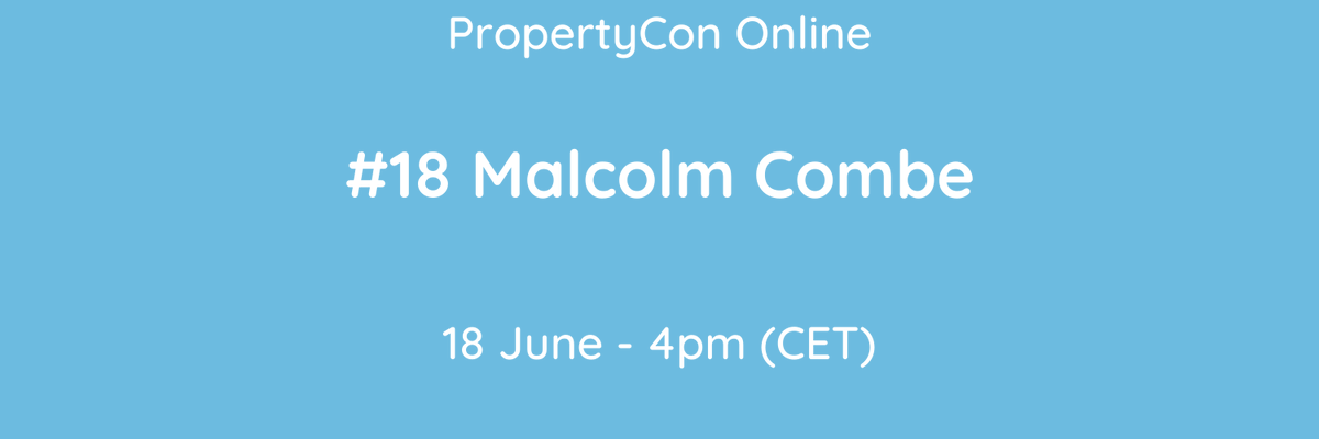 PropConOnline's tweet photo. Proud to announce that @MalcolmCombe will be the guest on this week's #PropertyCon session. Don't forget to register if you haven't already at: https://t.co/WLhFUB9cqt https://t.co/SCrs8scMTR
