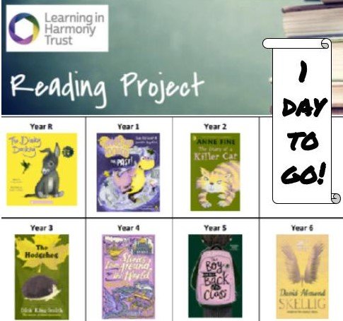 GreenwaysPri's tweet photo. 1 day and 1 sleep to go! Remember there are slots on Wednesday, Thursday and Friday to come and collect your book. We wonder which class will have their books all handed out first? #LIHTlearningchallenge https://t.co/aFP0UA76r5
