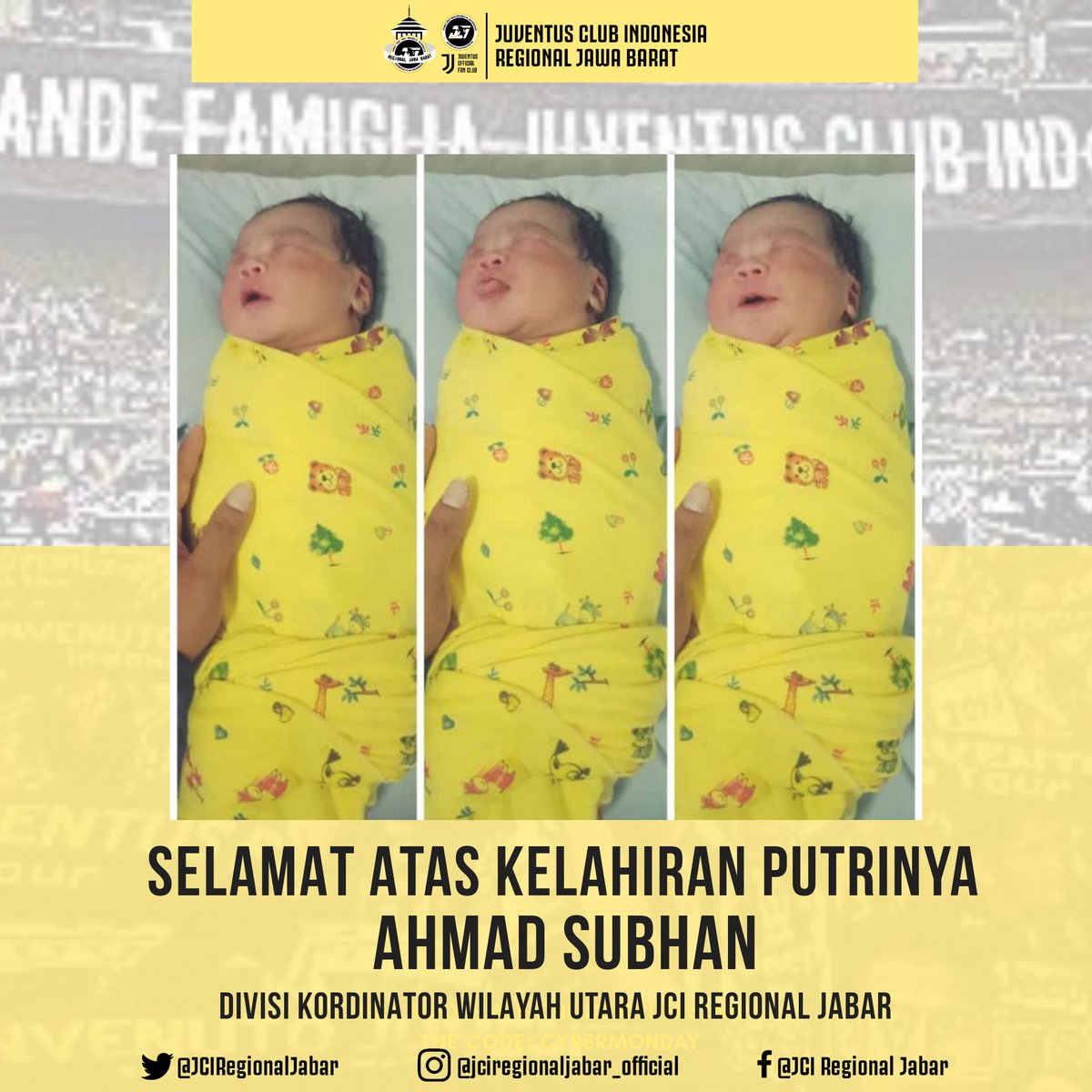 Selamat berbahagia salah satu famiglia <a href="/JCI_CIKAMPEK/">JCI chapter Cikampek</a>  bpk <a href="/ciank_ale/">Ale Ciank</a> .
putri kembali Alhamdulillah semoga menjadi anak yang berbakti dan Sholehah.

Cc <a href="/JCIndonesia/">Juventini Indonesia</a>