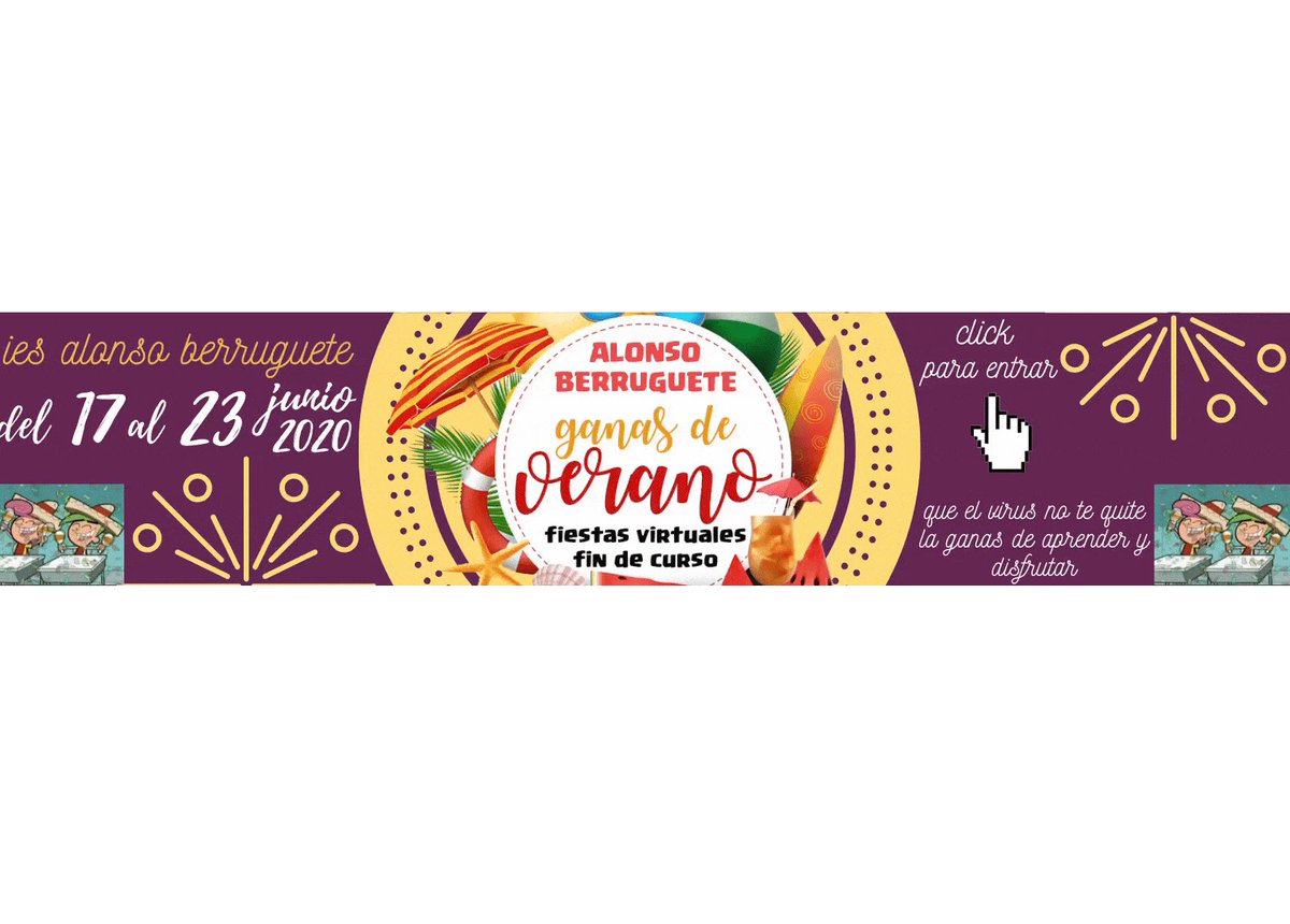 IESBerruguete's tweet photo. FIESTAS VIRTUALES FIN DE CURSO 2020
https://t.co/gWQONY8KUR https://t.co/Urr4hUbHKS