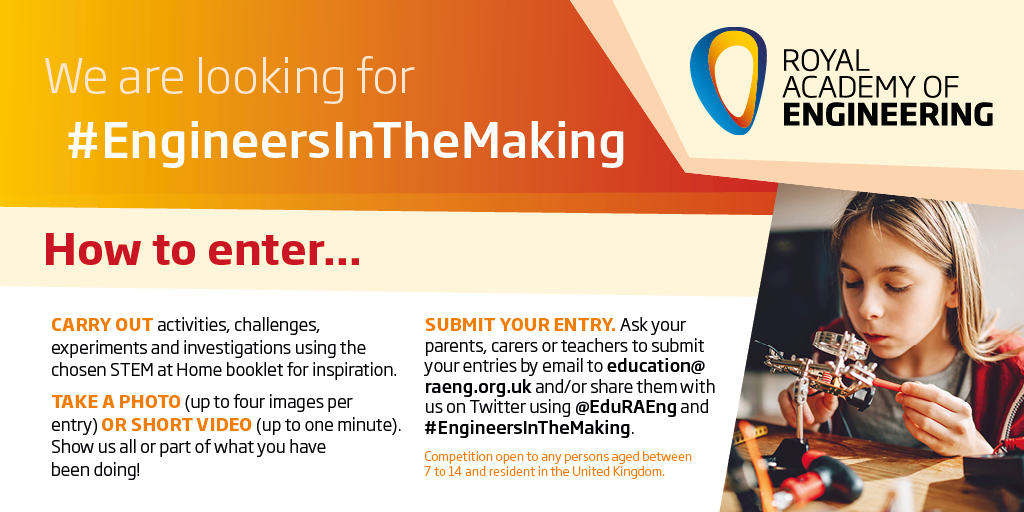 EduRAEng's tweet image. We are looking for #EngineersInTheMaking! Did you know light is used by engineers and medics to save babies lives? This fortnight's challenge is from 'Light Saver'. Share your videos and images with us for a chance to win #STEMatHome prizes! stemresources.raeng.org.uk/stem-at-home/e…