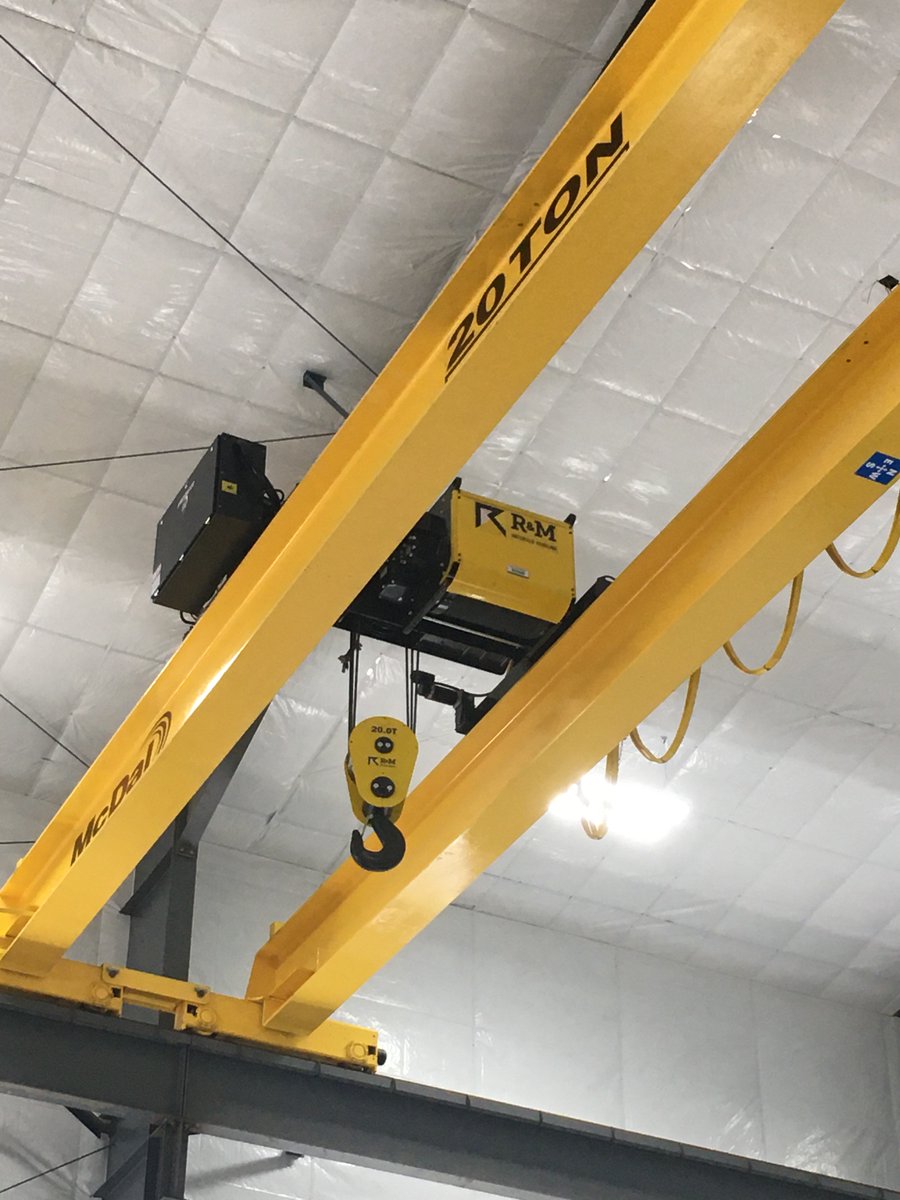 20T DGTR for a locally operated railroad in Scranton, PA by McDal Corp in King of Prussia, PA. Brand new locomotive shop with a new 20T R&amp;M crane. Amazing job, guys! Give us a call for your material handling needs at (800) 626-2325!