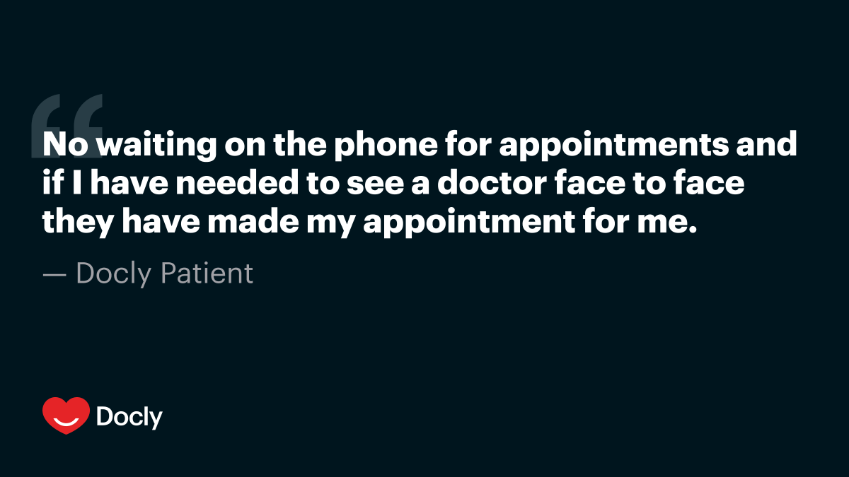 Docly's tweet image. Our message-based service + rapid response times = satisfied patients. Don&apos;t wait on the phone for an appointment, seek care online with Docly #feelgoodfeedback docly.uk