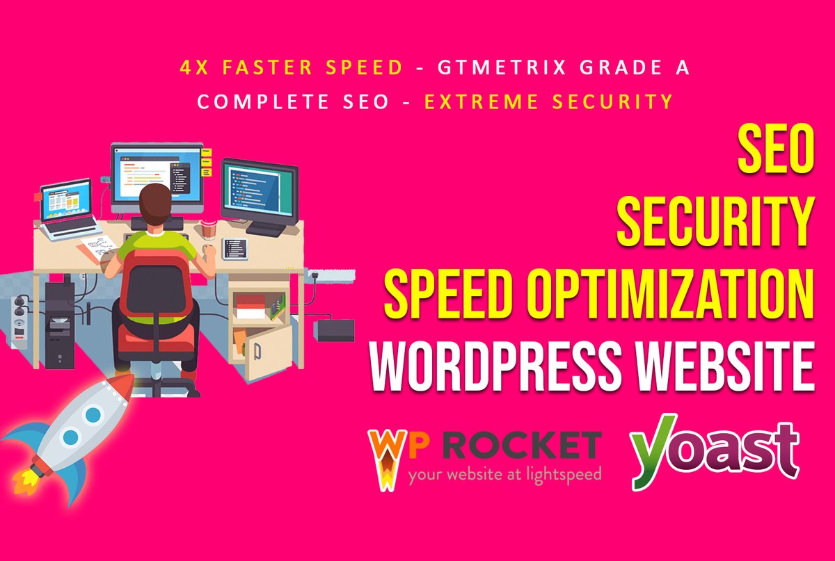 Last Night I have completed a website that need to SPEED UP, WEB SECURITY AND SEO  in only 6 hours and that make my client happy and he order me another instantly. If you interested to hire me, please click below: bit.ly/2zv8wD4