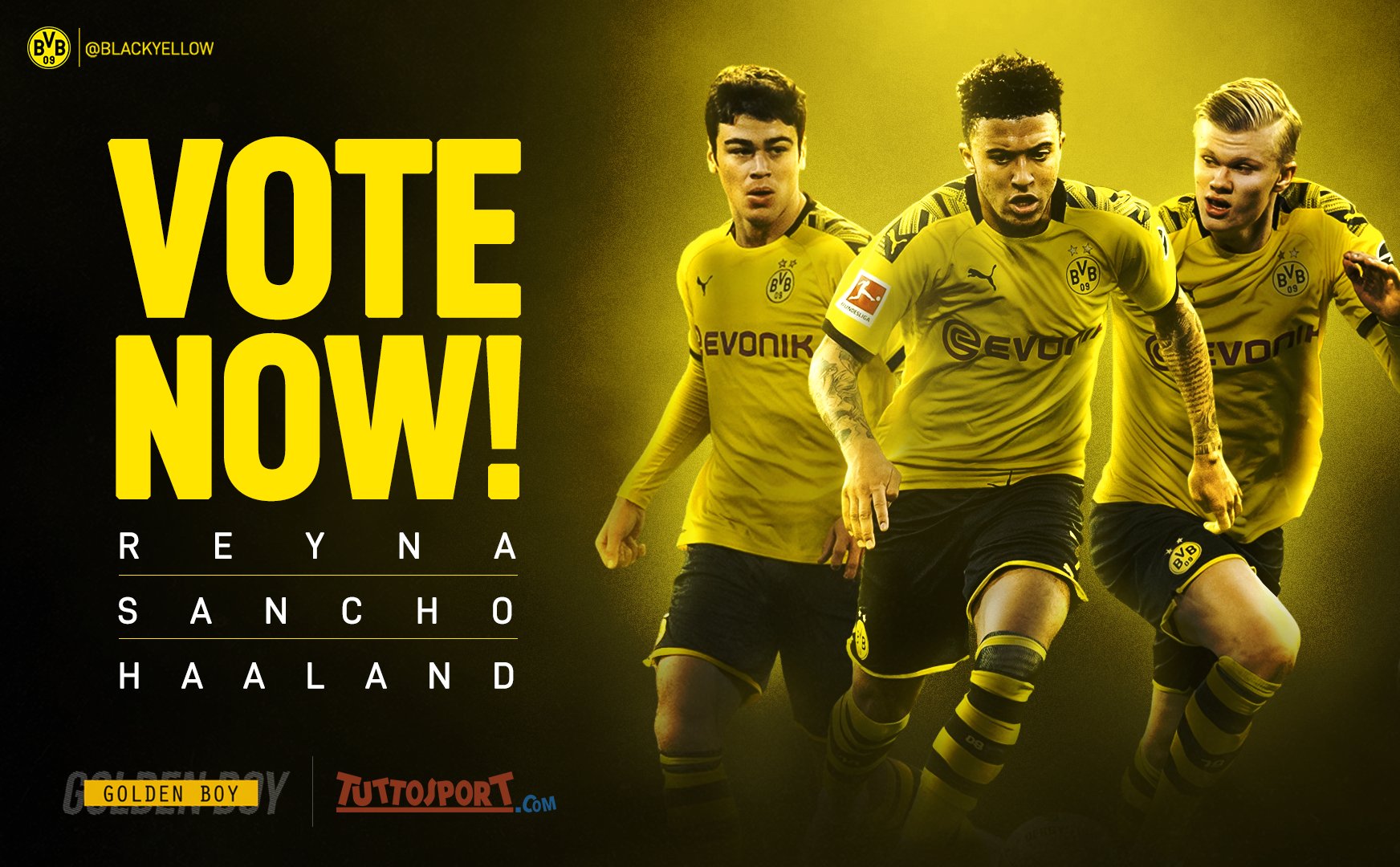Borussia Dortmund Sanchooo10 Erlinghaaland Gioreyna10 Congratulations To The Bvb Young Gun Trio Named To Tuttosport S Golden Boy Shortlist T Co Ayrsla8oit Twitter