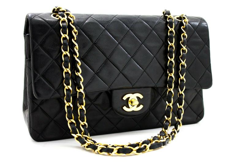 Charles Hedley on X: 🇫🇷👜 Pre-Owned Chanel Handbag Classic Single Flap ∙  Brand: Chanel ∙ Model: Timeless ∙ Color: Black ∙ Material: Leather ∙  Dimensions: Medium ∙ Serial number: 6159087 ∙ Country