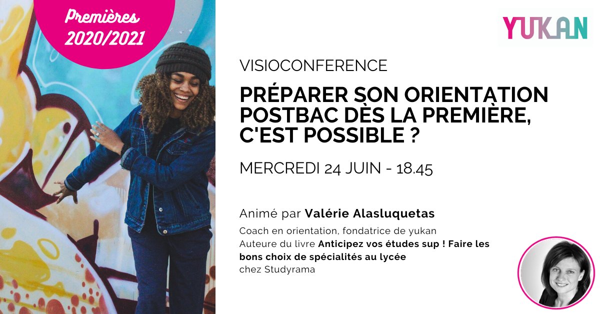 En début de 1ère, l’#orientation postbac semble lointaine. Pourtant c’est le moment IDÉAL pour s’y pencher. 

Vous ne savez pas comment faire ? 👉Participez à ma prochaine conf. En 50 min, je vous donne les CLÉS D’UNE ORIENTATION RÉUSSIE. 

S’inscrire ⤵
bit.ly/30SwjIt